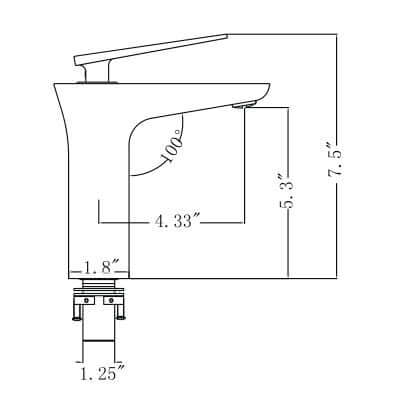 Upc Faucet With Drain-Brushed Nickel - ZY1013-BN