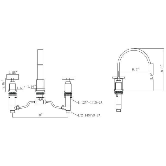 Upc Faucet With Drain-Brown Bronze - ZY2511-BB