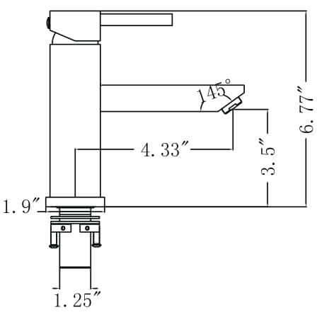 Upc Faucet With Drain-Chrome - ZY6001-C