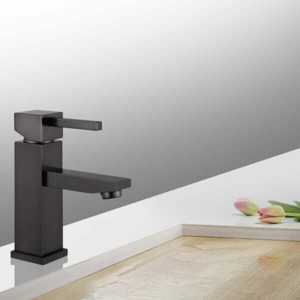 Upc Faucet With Drain-Oil Rubber Black - ZY6003-OR