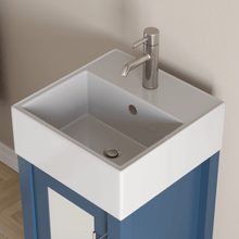 Load image into Gallery viewer, 18 Inch Modern Wood and Porcelain Vanity with Brushed Nickel Plumbing - 8137S-BN