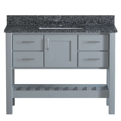 USA Patriot 48 Inch Grey Bathroom Vanity - Starry Counter - P48G-STARRY