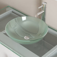 Load image into Gallery viewer, 48 Inch White Wood and Glass Vessel Sink Vanity Set - 8116B-W
