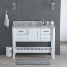 Load image into Gallery viewer, USA Patriot 48 Inch White Bathroom Vanity - Pepper Counter - P48W-PEPPER