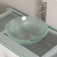 Load image into Gallery viewer, 48 Inch White Wood and Glass Vessel Sink Vanity Set - 8116B-W