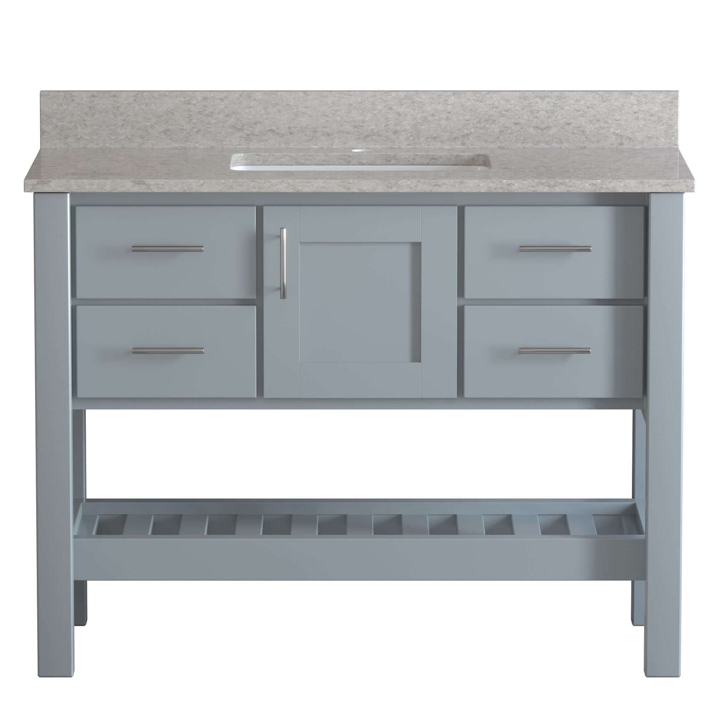 USA Patriot 48 Inch Grey Bathroom Vanity – Olympus Counter - P48G-OLYMPUS