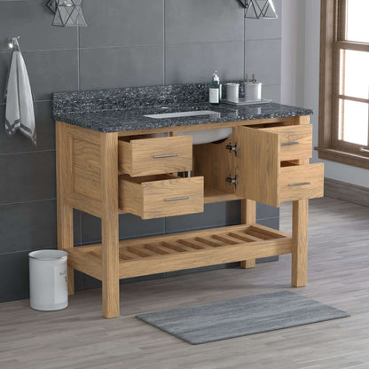 USA Patriot 48 Inch Oak Bathroom Vanity - Starry Counter - P48-STARRY