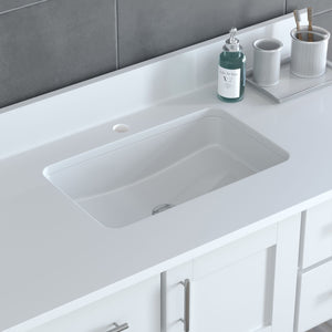 USA Patriot 48 Inch White Bathroom Vanity - White Counter - P48W-WHITE