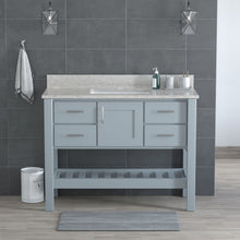 Load image into Gallery viewer, USA Patriot 48 Inch Grey Bathroom Vanity – Olympus Counter - P48G-OLYMPUS