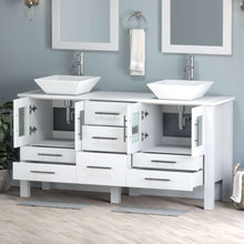 Load image into Gallery viewer, Complete 63&quot; Vanity Set with Polished Chrome Pluming - 8119WF-CP