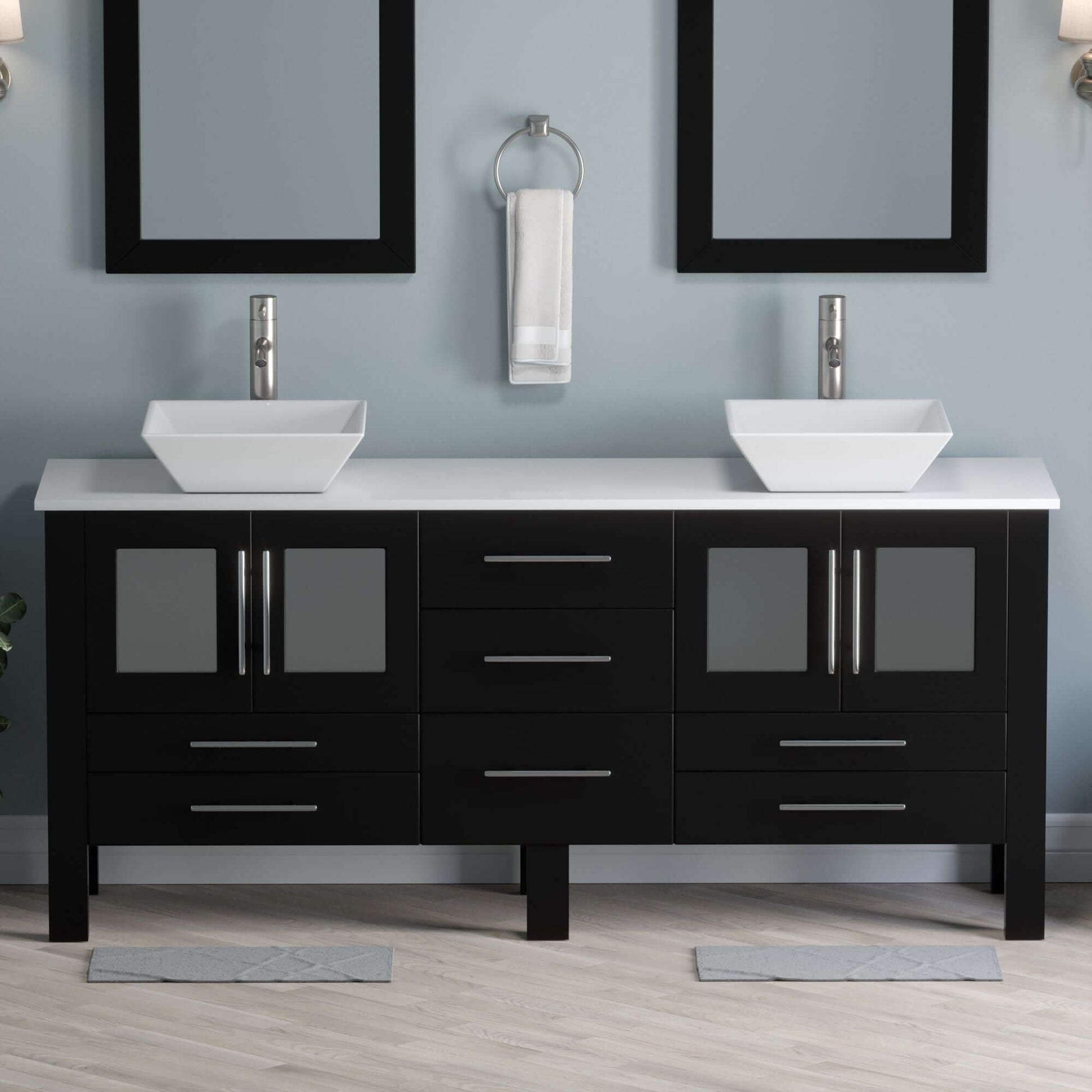 71" Vanity Set with Polished Chrome Plumbing - 8119XLF-CP