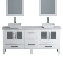 Load image into Gallery viewer, 71&quot; White Vanity Set with Polished Chrome Plumbing - 8119XLWF-CP