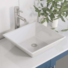 Load image into Gallery viewer, 36 Inch Modern Wood and Porcelain Vanity with Brushed Nickel Plumbing - 8111S-BN